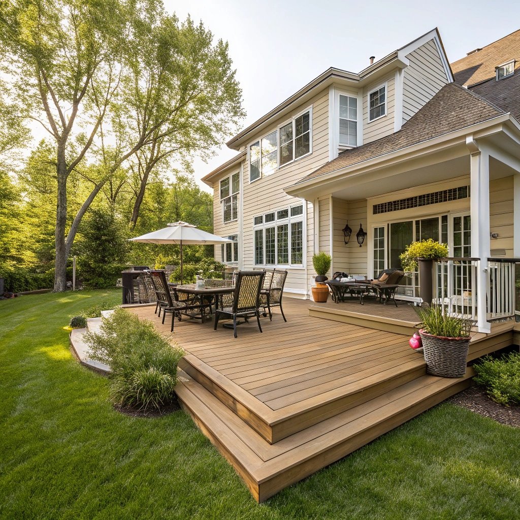 Exterior pain house southern-style American home deck
